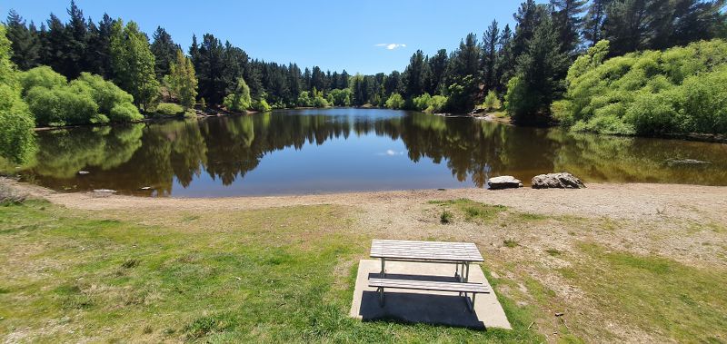 Picnic area at Pinders Pond