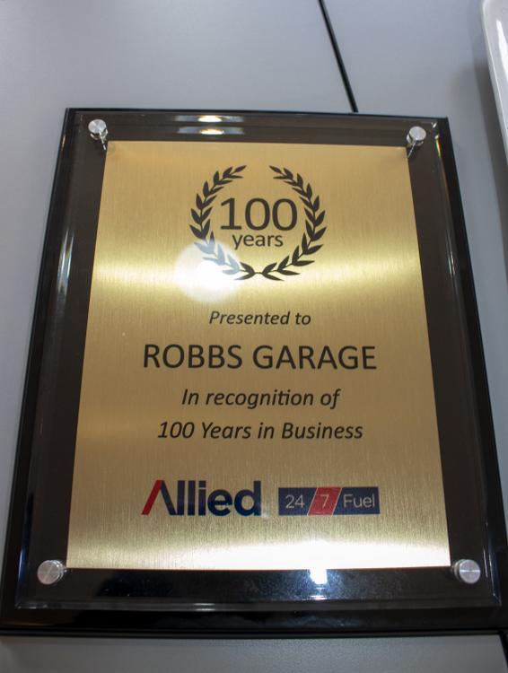 Robb's Garage 100 Years